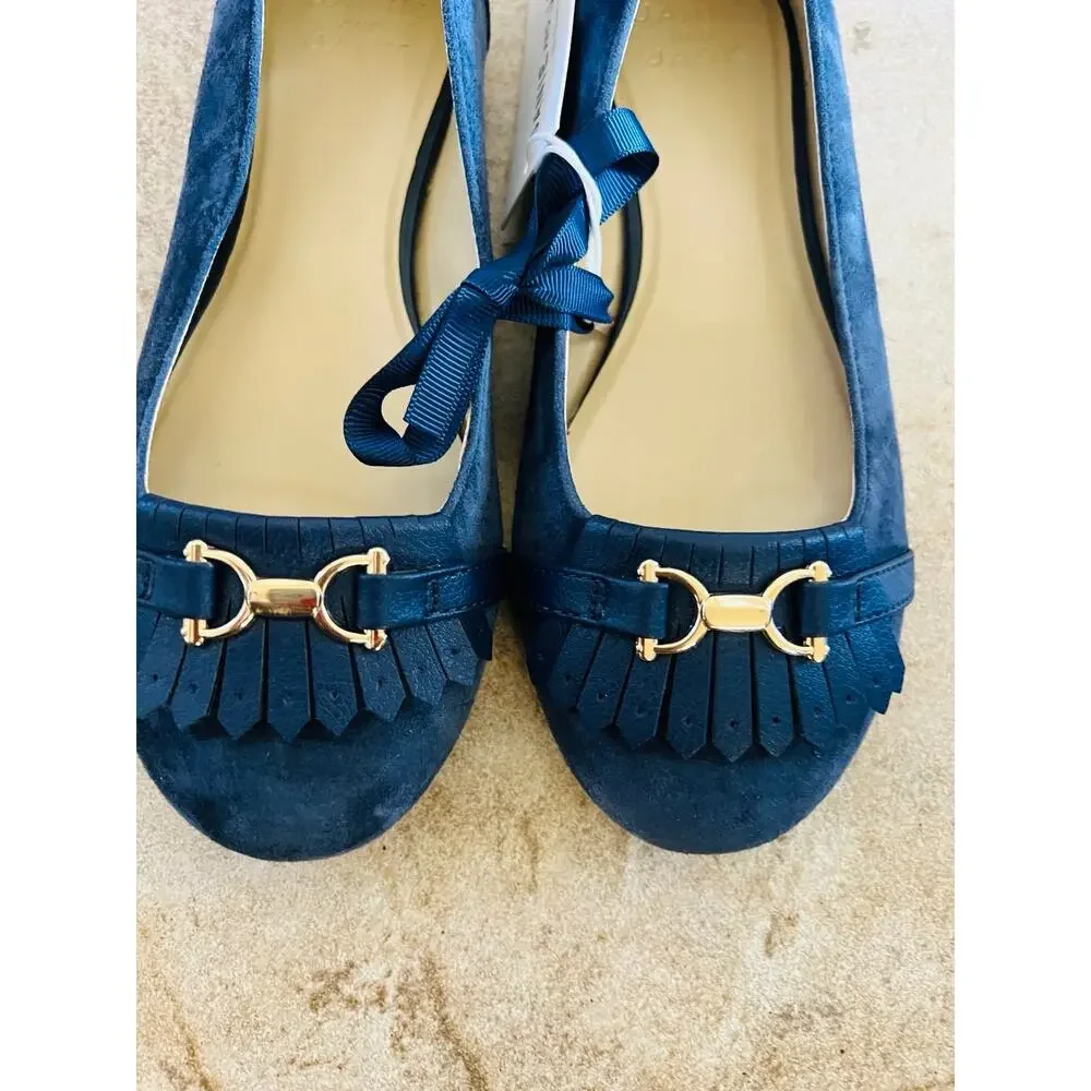 NWT❤️Janie and Jack Suede Bridle Bit Flat sz4